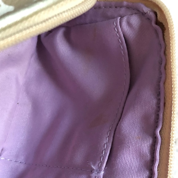 Gently used gold Coach cosmetic bag - Picture 7 of 7